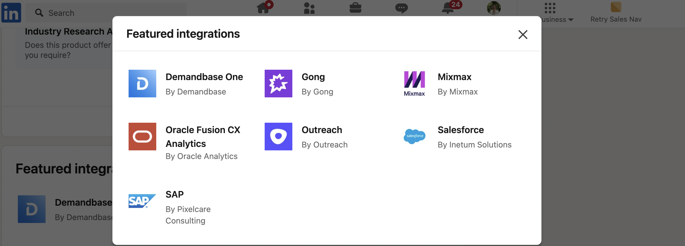 sales navigator integrations