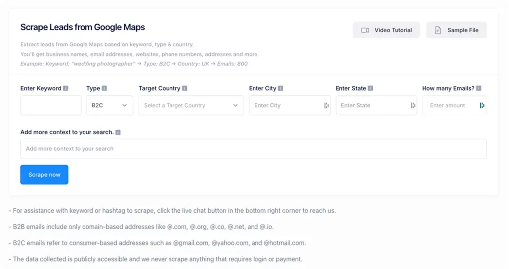 igleads-googlemaps-scraper-interface